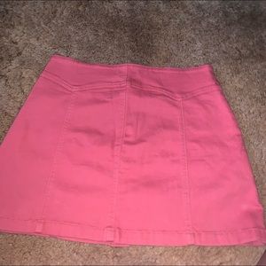 Cute bright pink mini skirt